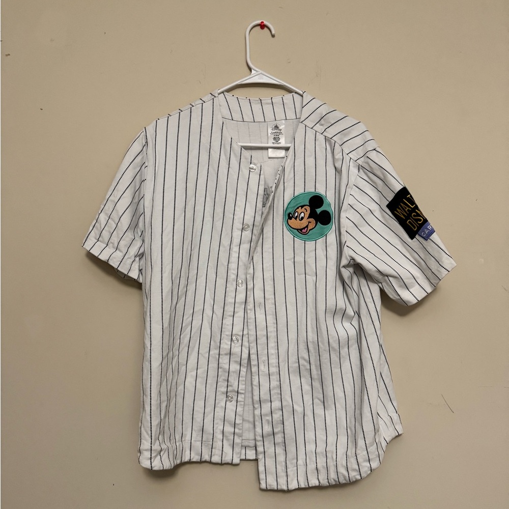 Disney Striped Baseball Shirt with Mickey Patch
